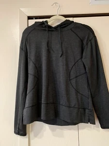 Mia Sport Woman's Long Sleeve Athletic Hoodie Black Stripe Med - Picture 1 of 10