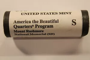 2013-S Mount Rushmore , America the Beautiful Quarter Roll US Mint UNC head-head - Picture 1 of 5