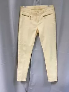 MICHAEL KORS IZZY SKINNY JEANS 8 LEMON EUC - Picture 1 of 7