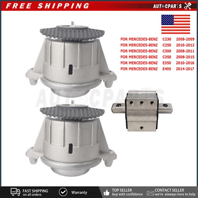 Engine Motor & Trans Mount 3PCS Set For 2008-2011 Mercedes-Benz C300 3.0L 2WD - Image 1 of 4