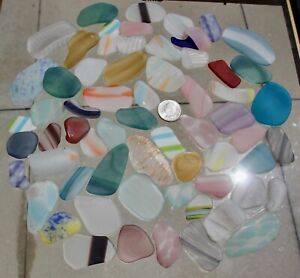 "Beach" glass, Art Glass, ALL fancy glass, Great colors, LARGE pieces