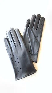 Guantes de conducir negros hechos a mano de piel de cordero de cuero suave para mujer - Imagen 1 de 4
