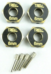 Juego hexagonal de buje de rueda Treal Axial Capra / SCX10 III latón 6 mm - Imagen 1 de 1