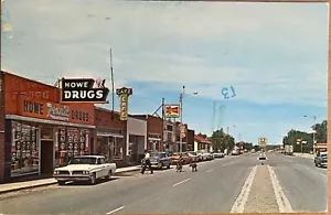Postal Fort Sumner Main Street Rexall drogas coches antiguos Nuevo México - Imagen 1 de 9