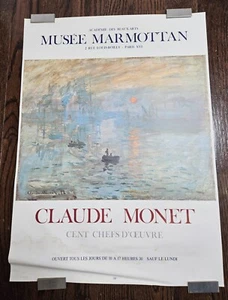 Musee Marmottan Claud Monet Kunst Poster Original 26"×19" Wasserschaden siehe Fotos - Bild 1 von 4