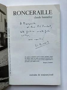Claude BONNEFOY " RONCERAILLE " mit VERSAND, Edit° du Seuil 1978 - Bild 1 von 2