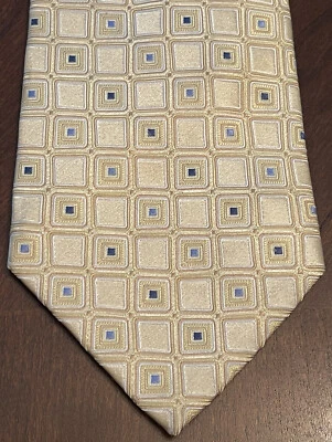 Corbata Croft & Barrow dorada 100 % seda para hombre hecha en China Foto 1 de 4