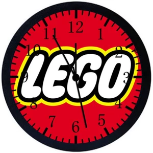 Lego Black Frame Wall Clock Nice For Decor or Gifts W430 - Picture 1 of 1