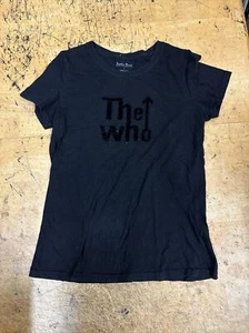 THE WHO Lucky Brand T SHIRT Size L Large Short Sleeve 2008 black women - Picture 1 of 9