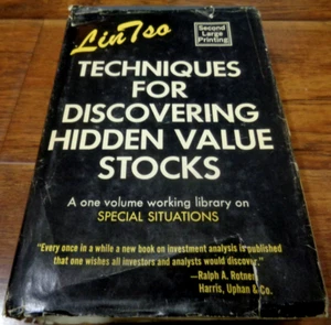 TECHNIQUES FOR DISCOVERING HIDDEN VALUE STOCKS LIN TSO HC/DJ HTF (1965 FELL) - Picture 1 of 7