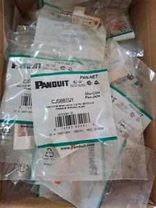 PANDUIT   MINI-COM MINI-JACK CAT5e MODULE T568A/B WIRING RJ45 LOT OF 50PCS - Picture 1 of 5