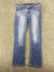 BKE Buckle Jeans Women's Size 29x31.5 Blue Denim Whiskered Straight Leg Faded - Picture 1 of 14