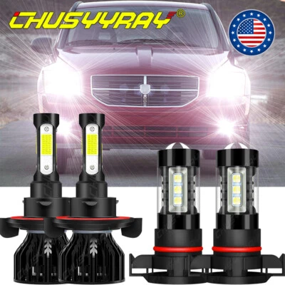 Para Para Dodge Caliber 2007-2012-Kit de faros + luces antiniebla Foto 1 de 4