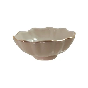 Lenox Symphony 3.5" Open Salt Cellar Dish Gold Trim Scalloped Footed Vintage USA - Picture 1 of 5