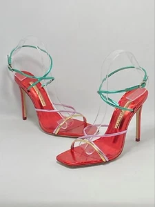 Sophia Webster Rosalia Colorblock Leather Ankle-Strap Sandals size 38 - Picture 1 of 12