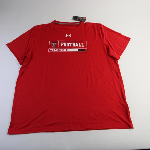 Texas Tech Red Raiders Under Armour HeatGear Short Sleeve Shirt Men's Red New Cover