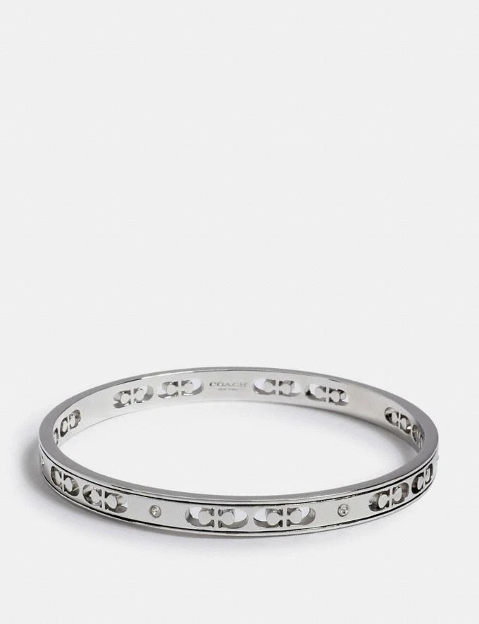 Coach 1707 Signature Crystal Bangle Silver -