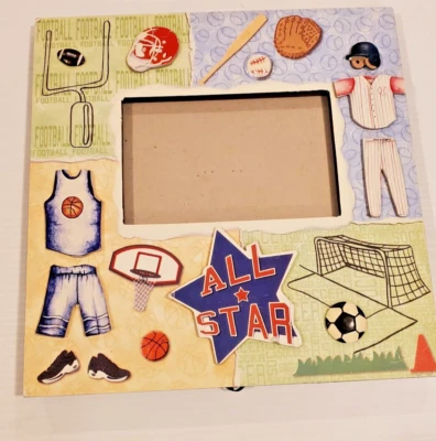 All-Star Sports 3" x 5" Picture Frame Soccer, Baseball, Basketball - Image 1 of 4