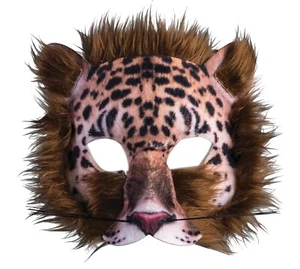 Deluxe Leopard Face Mask Costume Accessory - Picture 1 of 1