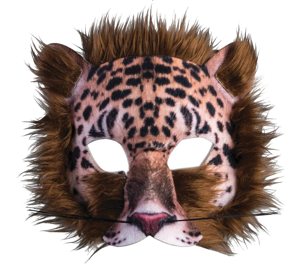 Deluxe Leopard Face Mask Costume Accessory - Image 1 of 1