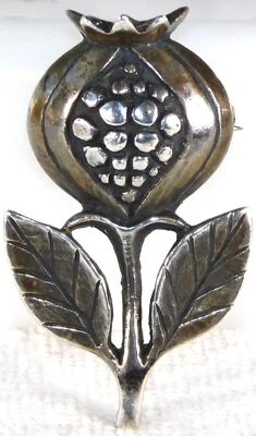 Broche prendedor vintage James Avery flor de granada retirada de plata de ley Foto 1 de 4