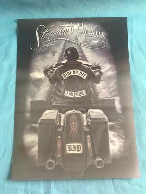13” by 9-1/2” Stairway to Heaven Last Run 3D Lenticular Motorcycle Rider Poster - Image 1 of 4