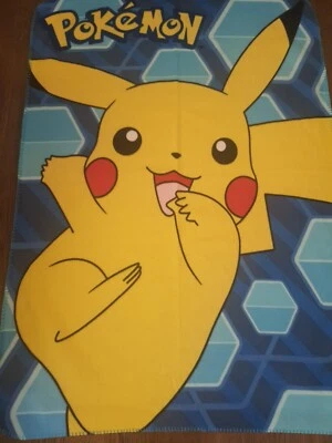 Pokemon Pikachu Throw Blanket Northwest Co. Fleece PRE-OWNED TWIN SIZE - Image 1 of 3