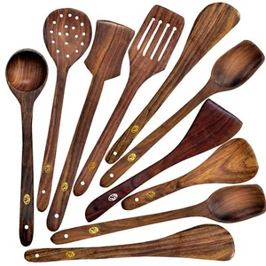 Handmade Sheesham Wood Cooking &Serving Spoons for Non-Stick Utensils - Picture 1 of 4