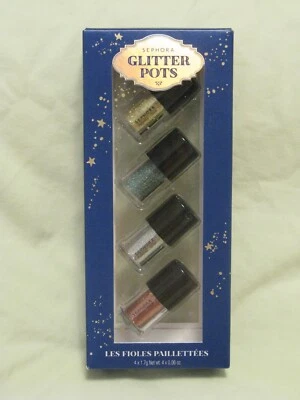Sephora Collection 'Glitter Pots' 4 Micro-Glitter Colors For Face & Body NIB - Image 1 of 4