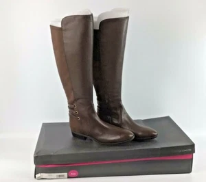 VInce Camuto - Pauletta Leather Wide Tall Shaft Boots Brown Women's Size US 11M - Picture 1 of 5
