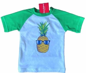 NWT Hanna Andersson Boy Swim - Rash Guard - Size 100  - White - Picture 1 of 4