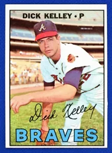 Topps Baseball # 142 1967 Dick Kelley Atlanta Braves VGEX-EX - Imagen 1 de 2