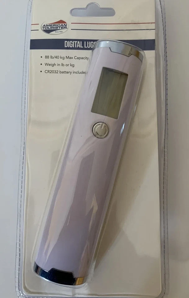 NEW American Tourister White Electronic Digital Luggage Scale AT96 LCD