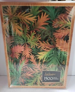 NOS SEALED VINTAGE 1985 JUST IMAGINE BURST OF AUTUMN 1500 PIECE JIGSAW PUZZLE - Picture 1 of 9