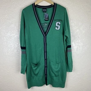 Harry Potter X Torrid 2x Slytherin Cárdigan Suéter Verde Universitario Novio Nuevo con Etiquetas - Imagen 1 de 6