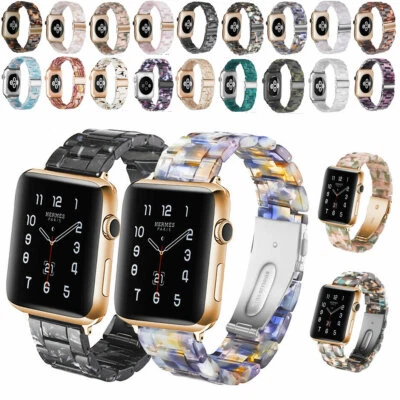 Resin Tortoise Shell Watch Strap Bracelet For apple watch Series 38/40/42/44mm - Image 1 of 4