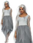 Ladies Ghost Bride Corpse Bride Halloween Adult Fancy Dress Costume