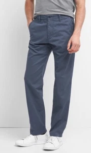 NWT GAP Men's Straight Fit Vintage Washed Navy Khaki Pants 100% Cotton 32x30 - Picture 1 of 4