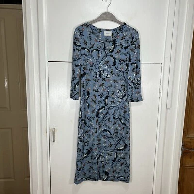 Erdem Dress Eileen Floral Print Pointe Blue Mid Length Stretch UK 10 US 6 - Image 1 of 4