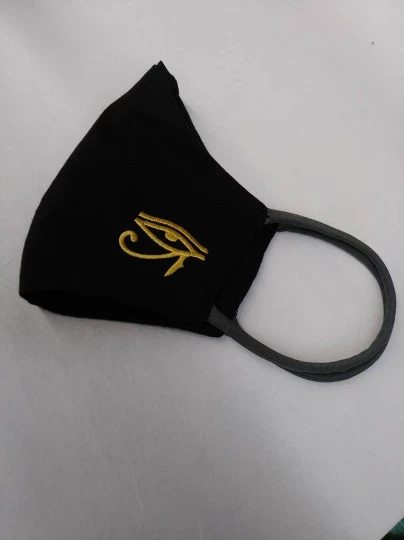 Face Mask Eye of Ra Cotton Washable Made in USA Reusable Eye of Horus Egyptian  - Image 1 of 1
