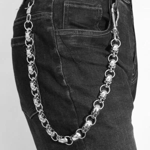 Gótico Punk Cintura Pesada Cadena Hombres Calavera Llavero Cartera Cadena Motociclista Montar Rock - Imagen 1 de 17