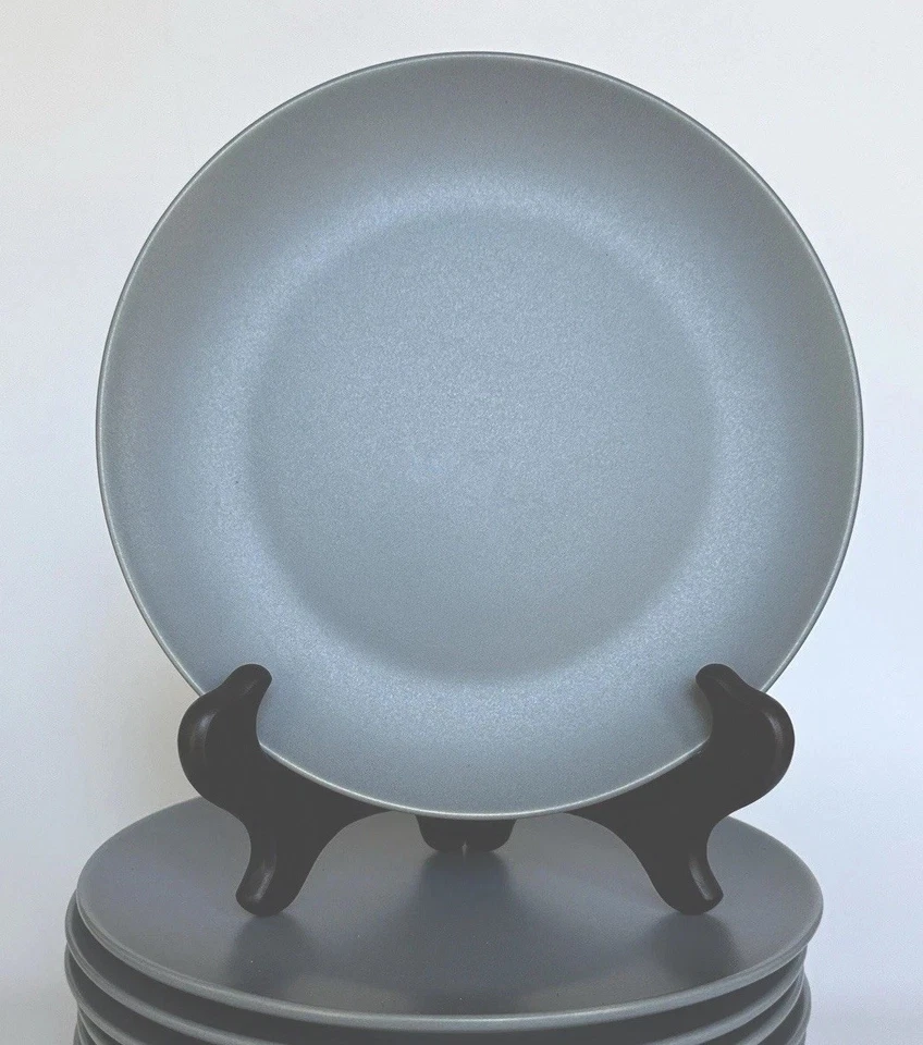 Set Of 5 - IKEA NEW Dinera 12011 Matte Blue/Gray Salad Plates - Image 1 of 4