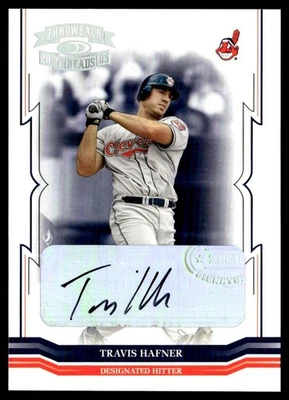 Donruss Throwback Threads Signature Marks Travis Hafner 2005 automático 21/50 Foto 1 de 2