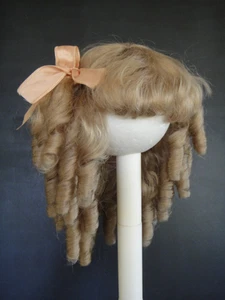 PERRUQUE blonde pour poupée en Cheveux naturels Taille 14 : 43 cm - doll wig - Picture 1 of 6