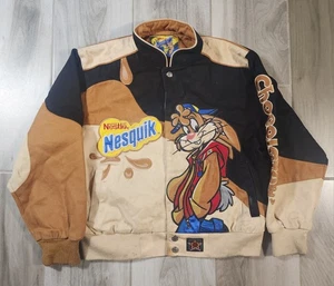 Vintage Jeff Hamilton Nestle Nesquik Nascar Bunny Jacket Adult XS / Youth L Flaw - Picture 1 of 16