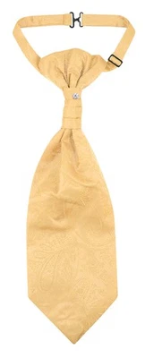 Corbata para el cuello Vesuvio Napoli Preatada ASCOT Cachemira Color DORADO LISO Corbata para hombre Foto 1 de 2