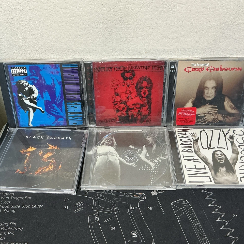 Cd  Classic Rock Albums Ozzy Osbourne G&R |  EMPTY CD CASES ONLY Foto 1 de 1