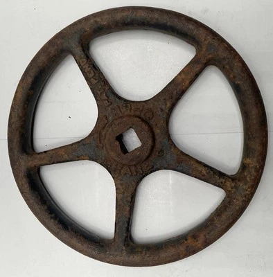 Cast Iron Industrial Shut Off Valve ~ SteamPunk ~ Handle Wheel ~ Rustic  8 " - Image 1 of 4