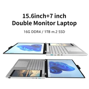 NEW 15.6" + 7" dual screen Touch laptop Office Business Student Netbooks 1TB SSD - Picture 1 of 14