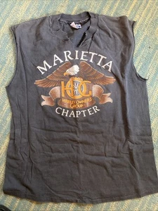 Vintage Cut Harley Davidson Shirt * Marietta * Medium * Atlanta Earl Smalls - Picture 1 of 4